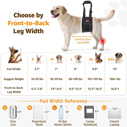 Adjustable Dog Sling for Large Breeds - Hind Leg Support and Mobility Aid for Weak Legs